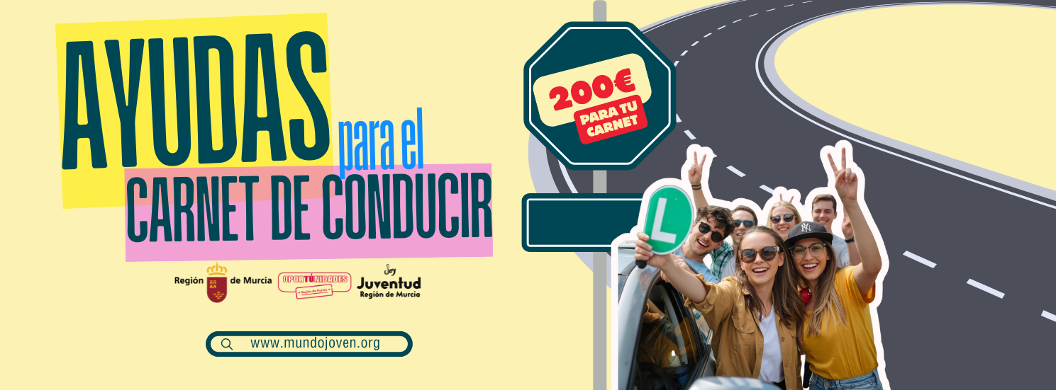 Ayudas a autoescuelas para financiar costes asociados al permiso de conducir de jóvenes de la Región de Murcia