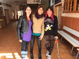 Corresponsales del IES Samaniego de Alcantarilla en su panel