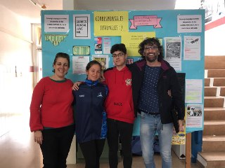 corresponsales del IES Ruiz de Alda en su panel